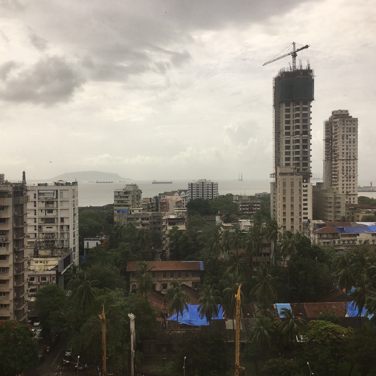 Cloudy skyline in Mumbai